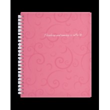 Зошит на пруж.2419 Barocco  В5 80арк.кліт. пласт.обкл. Buromax