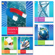 Зошит 24арк.'Предметні' (Фізика,Математика,Біологія,Хімія,Географія) клітинка Тетрада