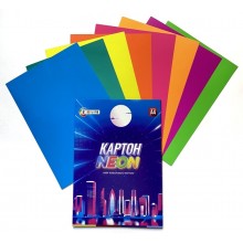 Картон кольоровий 'Неон' в папці А4 8арк. Family Line