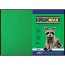 Папір кольоровий Dark А4 80г/м2 50арк.темно-зелений BM.2721450-04 Buromax