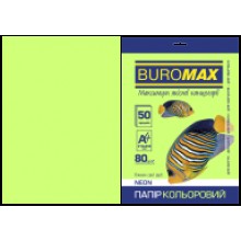 Папір кольоровий Neon А4 80г/м2 50арк.зелений BM.2721550-04 Buromax