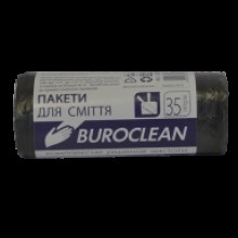 Пакети для сміття Buroclen 35л/30шт чорні Buroclean 10200011