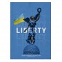 Книга записна А4 Liberty 96арк.тверда обкладинка клітинка,синя 8422-551-A Axent