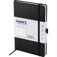 Книга записна Partner 125*195*96арк.клітинка чорна 8201-01 Axent