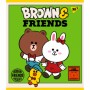 Зошит 12арк.клітинка 'Line friends' мат.ВДЛ+УФ-виб. 766795 YES