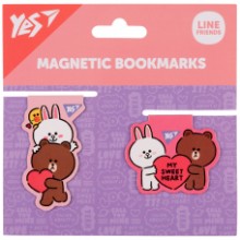 Закладки магнитні 'Line Friends Sweet Heart' 2шт 708107 YES