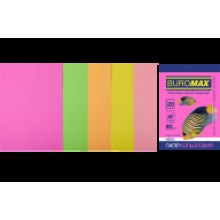 Папір кольор. Neon А4 80г/м2 100арк.(5кол.*20арк) BM.2721520-99 Buromax