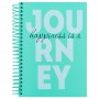Блокнот на спіралі тверда обкл. А5 120арк.Journey клітинка 8464-3-А Axent