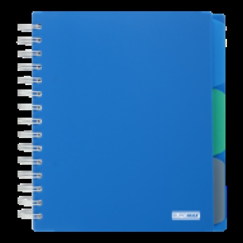 Зошит на пруж. 3 розділювачі CLASSIC В5 120арк.кліт.синій пласт.обкл. BM.24355911-02 Buromax Зошит на пруж. 3 розділювачі CLASSIC В5 120арк.кліт.синій пласт.обкл. BM.24355911-02 Buromax