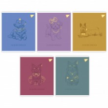 Зошит 18арк.лінія 'Luxure doggy' Фольга золото, УФ виб 767531 YES