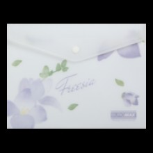 Папка-конверт BM.3919-26 ARABESKI А5  кнопка не прозорий бузковий Buromax