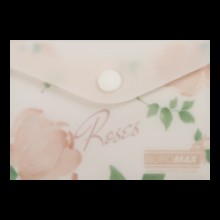 Папка-конверт BM.3923-27 ARABESKI А7  кнопка не прозорий кораловий Buromax