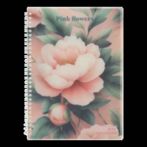 Зошит на пруж 2586-10 ARABESKI В5 80арк.кліт.рожевий пласт.обкл. Buromax Зошит на пруж 2586-10 ARABESKI В5 80арк.кліт.рожевий пласт.обкл. Buromax