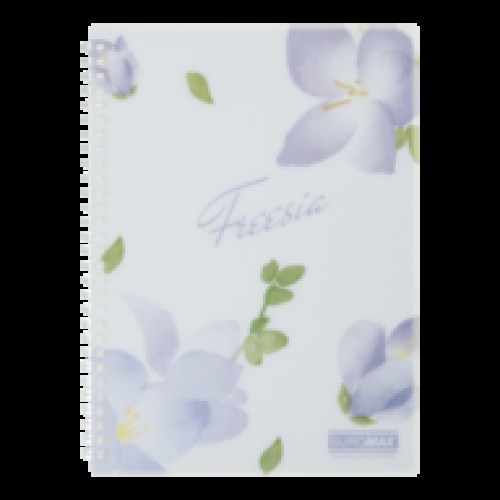 Зошит на пруж 2586-26 ARABESKI В5 80арк.кліт.бузковий пласт.обкл. Buromax Зошит на пруж 2586-26 ARABESKI В5 80арк.кліт.бузковий пласт.обкл. Buromax