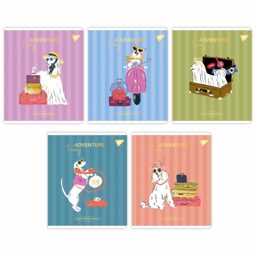 Зошит 48арк.клітин. 'Exquisite doggy' Фольга золото, УФ виб 767548 YES Зошит 48арк.клітин. 'Exquisite doggy' Фольга золото, УФ виб 767548 YES