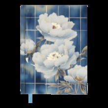 Щоденник 20170-14 недат.А5 PEONY 336стор. блакитний Buromax