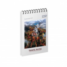 Зошит А6 80арк.один.спіраль 'Travel' 152289 YES