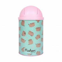 Настільний контейнер для сміття “Pusheen” металевий 10*18см 708571 Yes