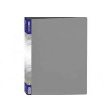 Папка пласт.на 4кіл.з двома карм.3,5мм сіра Е30702-10 Economix