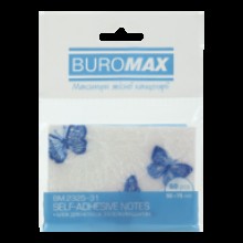 Блок для нотаток пластик.2325-31 ARABESKI 50*75*50 прозор.блиск.біл.перламутр Buromax