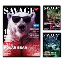 Зошит А4 96арк.клітинка 'Savage' гібридний лак 682009 YES