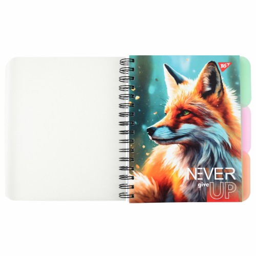 Зошит А5 144арк.з розподіл. 'Never give up' пластик.обкл.681958 YES Зошит А5 144арк.з розподіл. 'Never give up' пластик.обкл.681958 YES