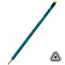 Олівець графітний з гумкою,тригранний Next Level K26-046-2 KITE