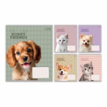 Зошит 12арк.клітинка 'Puppy friends' 768776 1В