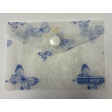 Папка-конверт BM.3923-31 ARABESKI А7  кнопка напівпрозорий білий перламутр Buromax