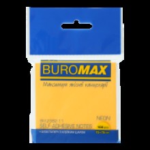 Блок для нотаток NEON 75*75мм 100арк.помаранчевий 2382-11 Buromax