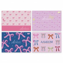 Альбом для малювання А4 28 арк. скоба з перфорацією ((Pink bow) 130654 YES