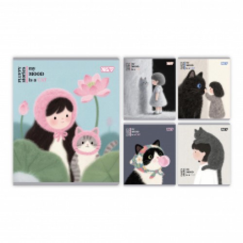 Зошит 12арк.коса лінія 'My mood is a cat' гібрид+УФ 768607 YES Зошит 12арк.коса лінія 'My mood is a cat' гібрид+УФ 768607 YES