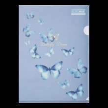 Папка-куточок А4 ARABESKI матовий напівпрозорий пластик синій електрик BM.3854-45 Buromax