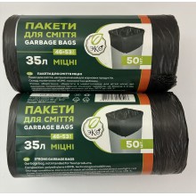 Пакети для сміття 35л/50шт.чорні ЕКО C.HD