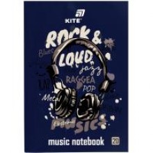 Зошит для нот А4 20арк.Rock&Loud K26-404 KITE